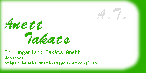 anett takats business card